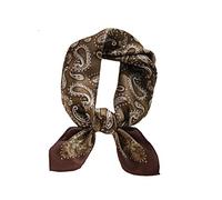 JERLA Damen Herren Halstücher quadratisch Satin 100% echte Maulbeerseide Paisley Haar Kopf Gesicht Schal 53,3 x 53,3 cm - Grün - Small