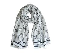 JERLA Damen Schals Lady Light Soft Fashion Solid Scarf Wrap Shawl Plaid Schal, weiße blumen, Large