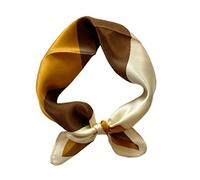 JERLA Damen- und Herren-Schal, quadratisch, 100 % echte Maulbeerseide, Satin, 53,3 x 53,3 cm, Coffee, 21" x 21"