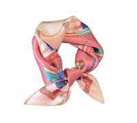 JERLA Halstuch, 100% Maulbeerseide, 53,3 x 53,3 cm, klein, quadratisch, für Damen, in Geschenkverpackung, Kutsche, Rosa, Small