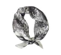 JERLA Halstuch, 100% Maulbeerseide, 53,3 x 53,3 cm, klein, quadratisch, für Damen, in Geschenkverpackung, Schwarz Wald, Small