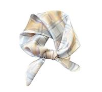 JERLA kleine quadratische Schals aus 100% echter Maulbeerseide, für Haare, Kopf und Gesicht, 53 cm x 53 cm, für Damen und Herren , 21" x 21"