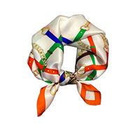 JERLA kleine quadratische Schals aus 100% echter Maulbeerseide, für Haare, Kopf und Gesicht, 53 cm x 53 cm, für Damen und Herren , 21" x 21"