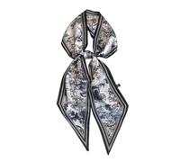 JERLA Kopftuch mit Maulbeerseide, modisches Haarband für Damen, Satin, Schals für Taschen, Haare, Handtasche, Schals, 1 x Schwarzwald, 57"X5.5"