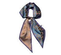 JERLA Kopftuch mit Maulbeerseide, modisches Haarband für Damen, Satin, Schals für Taschen, Haare, Handtasche, Schals, 3 blaue Schnalle, 59"X5.9"