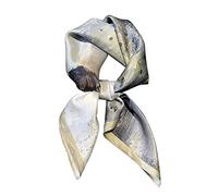 JERLA Quadratischer Schal aus 100 % reiner Maulbeerseide, 68,6 x 68,6 cm, für Damen und Herren, Naturseide, Halstuch, Kopftuch