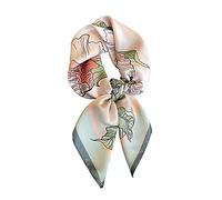 JERLA Quadratischer Schal aus 100% reiner Maulbeerseide, 68 x 68 cm, für Damen und Herren, Naturseide, Halstuch, Kopftuch, Rosarot, 26.7”X26.7”