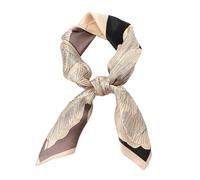 JERLA Quadratischer Schal für Haare, 100% reine Maulbeerseide, 68 x 68 cm, natürliche Seide, Halstuch, Kopftuch, Blume Hellbraun, 26.7”X26.7”