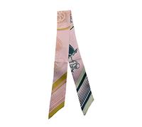JERLA Schal aus 100% Maulbeerseide, Haarband, Handtaschengriff, Krawatte, Schal, Halstuch, Schal für Damen, Kutsche, Rosa, 33.5"×1.97"