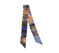 JERLA Schal aus 100% Maulbeerseide, Haarband, Handtaschengriff, Krawatte, Schal, Halstuch, Schal für Damen, Leopardenviolett, 33.5"×1.97"