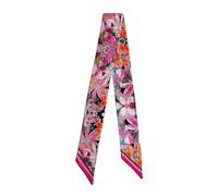 JERLA Schal aus 100 % Maulbeerseide, Haarband, Handtaschengriff, Krawatte, Schal, Halstuch, Schal für Damen, Ölgemälde Purpurrot, 33.5"×1.97"