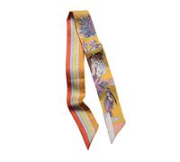 JERLA Unisex-Erwachsene Glas Haarband Seidenschal, Orange Tiger, 33.5"×1.97"