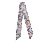 JERLA Unisex-Erwachsene Glas Haarband Seidenschal, Violettes Tier, 33.5"×1.97"