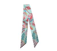 JERLA Unisex-Erwachsene Glas Haarband Seidenschal, Zweig Blau, 33.5"×1.97"