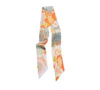 JERLA Unisex Glas Haarschleife Seidenschal Seide Skinny Schal, Blume/Pink, 33.5"×1.97"