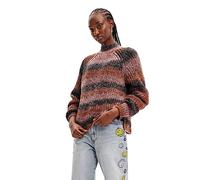 Desigual Women's Woman Flat Knit Thick Gauge Pullover Sweater, RED, S