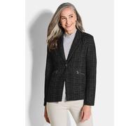 Jersey-Blazer in Tweed-Optik schwarz 52