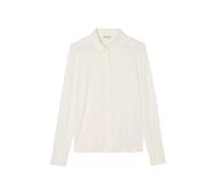 Blusenshirt MARC O'POLO "aus LENZING™ ECOVERO™", Damen, Gr. XXL, weiß (sanftes weiß), Obermaterial: 94% Viskose, 6% Elasthan, unifarben, regular fit, Bündchen, Shirts Blusenshirt (45844237-XXL) sanfte