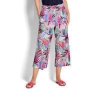 Jersey-Culotte VERA mit Palmenprint bunt 52 3/4-Länge