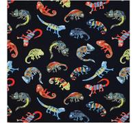 Jersey Kinderstoff Chamäleon ab 0,5x1,5m Baumwoll-Stoff Meterware Kindermotiv Oeko-Tex, Farbe:nachtblau