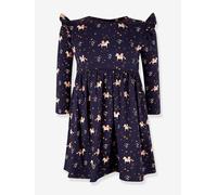 Jersey-Kleid Langarm Happy Girls Mädchen, Winterprint blau Gr. 74