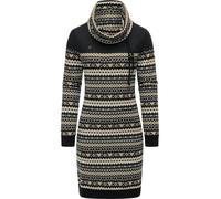 Sweatkleid RAGWEAR "Chlloe Jacquard YOUMODO", Damen, Gr. S (36), Normalgrößen, schwarz, Material: 70% Baumwolle, 30% Polyester, figurumspielend ca. Mitte Oberschenkel, hoch geschlossener Ausschnitt, Ä