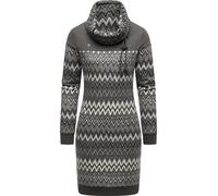Sweatkleid RAGWEAR "Chlloe Zig Zag YOUMODO", Damen, Gr. 5XL (50), Normalgrößen, grau, Material: 70% Baumwolle, 30% Polyester, figurumspielend ca. Mitte Oberschenkel, hoch geschlossener Ausschnitt, Ärm