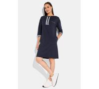 Jersey-Kleid mit Stehkragen blau 38