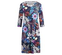 Jersey-Kleid Rundhals-Ausschnitt Peter Hahn blau 36