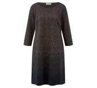 Jersey-Kleid Rundhals-Ausschnitt Peter Hahn blau 44