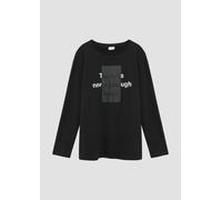 Jersey-Longsleeve mit gummiertem 3D-Print 158/164 schwarz 2156748.9999.158_164