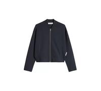 Jackenblazer MARC O'POLO "aus Interlock-Qualität", Damen, Gr. M, martime blau, Obermaterial: 78% Baumwolle, 18% Polyester, 4% Elasthan, unifarben, relaxed fit normal, normaler Saum, Blazer (88722762-M