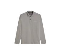 Marc O'Polo Longsleeve Heavy Poloshirt Graphite Dust - Größe L Taupe L