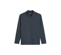 Langarm-Poloshirt MARC O'POLO "aus schwerem Bio-Baumwoll-Jersey", Herren, Gr. S, peppercorn grau, Obermaterial: 100% Baumwolle, unifarben, relaxed fit, elastischer Bund, Shirts (13436645-S) peppercorn