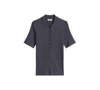 Poloshirt MARC O'POLO "mit TENCEL™ Modal", Damen, Gr. L, blau graphite, Obermaterial: 58% Baumwolle, 38% Modal, 4% Elasthan, unifarben, slim fit, Shirts (13885843-L) blau graphite
