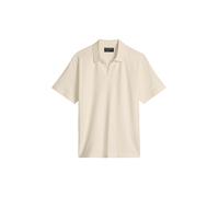 Poloshirt MARC O'POLO "aus schwerem Ripp-Jersey", Herren, Gr. XL, silky weiß, Obermaterial: 100% Baumwolle, unifarben, loose fit, Shirts (40731221-XL) silky weiß