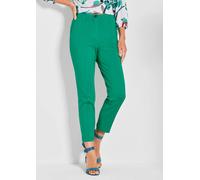 Chinohose GOLDNER "Elegante, schmale Hose LOUISA", Damen, Gr. 44, N-Gr, grün, Obermaterial: 67% Viskose CV. 27% Polyamid PA. 6% Elasthan EL., Hosen Chinohose (34858411-44) grün