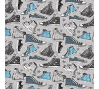 Jersey SCHUHE grau-türkis