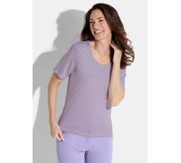 Jersey-Shirt im Minimalprint weiß 46