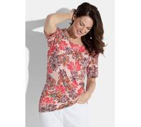 Jersey-Shirt mit Blumenmuster orange 25