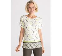 Jersey-Shirt mit breitem Rundhalsausschnitt weiß 40