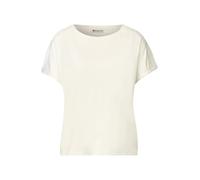 Jersey-Shirt mit Mesh-Detail Weiß 44