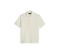 Kurzarmhemd MARC O'POLO "mit feiner Waffel-Struktur", Herren, Gr. L, Normalgrößen, silky weiß, Obermaterial: 100% Baumwolle, unifarben, regular fit normal, Hemden (28716832-L) silky weiß