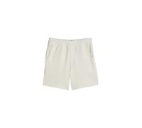 Shorts MARC O'POLO "mit feiner Waffel-Struktur", Herren, Gr. XL, Normalgrößen, weiß (silky weiß), Obermaterial: 100% Baumwolle, unifarben, regular fit kurz, Hosen Shorts (91021708-XL) silky weiß