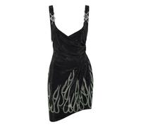 Jersey Strass Mini Dress Flame S