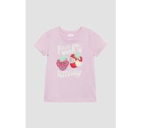 Jersey-T-Shirt im Loose Fit mit Artwork rosa 104/110