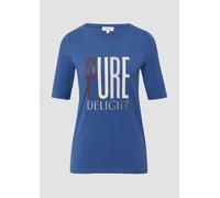 Jersey-T-Shirt im Slim Fit mit Frontprint 36 blau 2167279.55D2.36