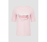 Jersey-T-Shirt im Slim Fit mit Frontprint 40 Rosa 2164086.41D1.40