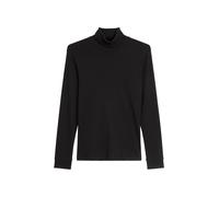 Jersey T-shirt, long sleeve, turtle neck, ribbed cuffs, DfC BLACK S BLACK