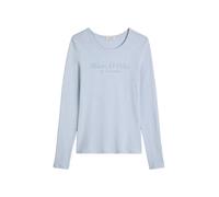 Langarmshirt MARC O'POLO "aus Slub Jersey", Damen, Gr. L, soft sea, Obermaterial: 100% Baumwolle, unifarben, Basic, regular fit, Rundhals, normaler Saum, Shirts Langarmshirt (26977107-L) soft sea